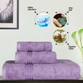 thumbnail image 5 of BNM Egyptian Cotton Luxury 3 Piece Towel Set, Royal Purple, 5 of 8
