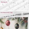 thumbnail image 6 of Merry Christmas Bathroom Shower Curtain Vintage Xmas Shiny Balls Holly Berry Star Beige Background Waterproof Washable Shower Curtains for Bathtub Bath Decor with Grommets and Hook 36 X 72 Inch, 6 of 8