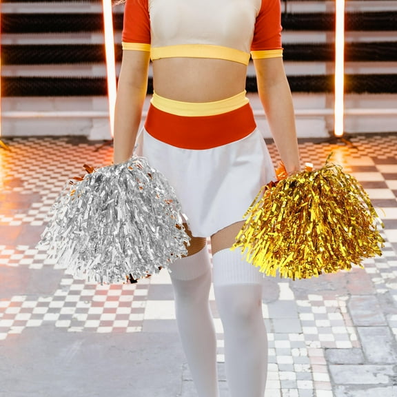 FRCOLOR 4pcs Cheerleading Pom Poms Party Cheering Props Gymnastics Cheer Pompom Props