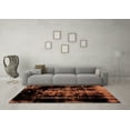 thumbnail image 3 of Ahgly Company Indoor Round Abstract Orange Modern Area Rugs, 6' Round, 3 of 4