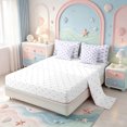 thumbnail image 3 of Manfei Kawaii Ocean Shell 7-Piece Twin Bedding,Modern Chic Bowtie Bedding Comforter Set,Reversible, 3 of 7