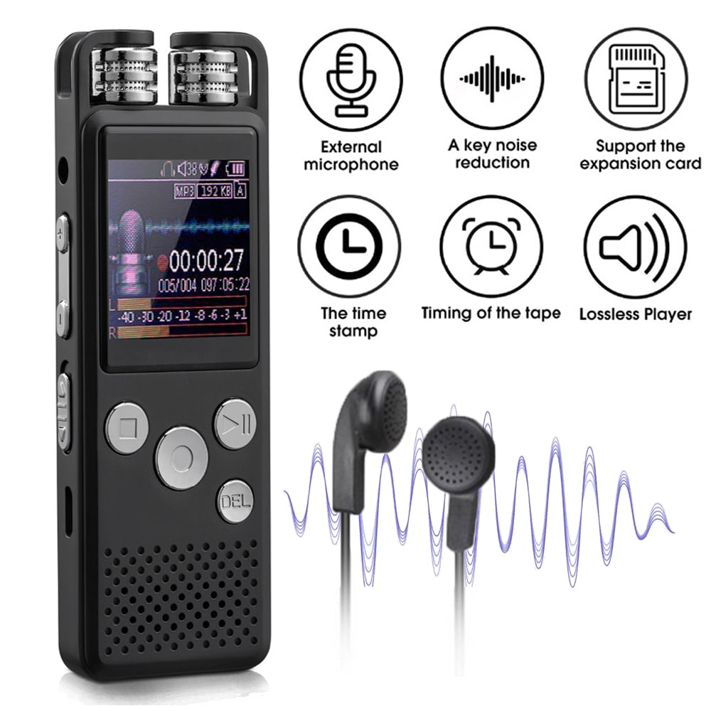 MP3 Player Rechargeable Voice Recorder Digital Audio Sound USB Dictaphone 