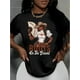 thumbnail image 1 of Women's Cowgirl Fan Art "Boots on the Ground" Graphic T-Shirt - 100% Cotton Short Sleeve Round Neck Casual Tee with Western Design, Breathable & Comfortable Casual Attire Cowboy Theme, 1 of 6