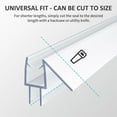 thumbnail image 6 of Shower Door Bottom Seal, 2-Pack Frameless Shower Door Seal Strip for 5/16" Glass Shower Door Sweep, Stop Shower Leaks and Create a Water Barrier 31.5" Long Sweep, 6 of 7