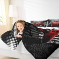 thumbnail image 4 of Manfei Red Game Controller Bedding Comforter Set 2pcs for Boys, Black White Racing Flag Twin Comforter Sets, Gamer Gamepad Bedding Set, Breathable Home Decor, 4 of 8