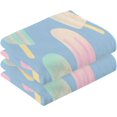thumbnail image 2 of Dreamtimes Ice Cream Hand Towels, 2 PCS, Highly Absorbent Soft Cotton Face Towels Bathroom Decorative Towel for Beach Gym Spa Shower, 16x28In, 2 of 7
