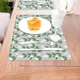 thumbnail image 5 of XMXT 6 Pcs Woven Placemats, White Fruit Leaves Pattern Stain Resistant Anti-Skid Placemat for Kitchen Table, 12 x 18 inches, 5 of 6