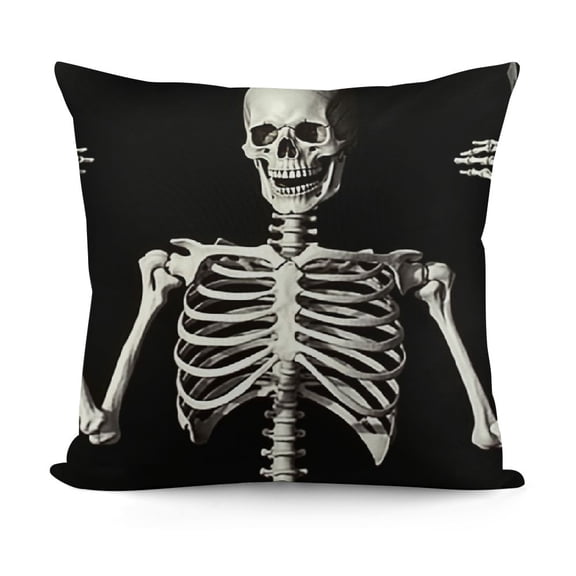 YINGXI Halloween Pillow Covers Black White Throw Pillow Case Rustic Decoration Cushion Case for Outdoor Activity Sofa Home Couch Office Room Car 12x12in