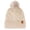 Beige, variant on Diamond Pattern Women Knit Beanie Faux Fur Pom Pom Winter Hat Warm Cuffed Cap