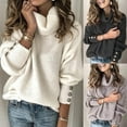 thumbnail image 7 of Turilly Women's TurtleNeck Knitted Jumper Sweater Long Sleeve Elegant Casual Tops, 7 of 7