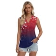 thumbnail image 4 of 4Th Of July Outfits for Women 250th Anniversary USA T-Shirt Womens Sleeveless Shirts Printed Golf Polo Shirts, 4 of 5
