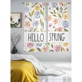 thumbnail image 3 of Spring Floral Sheer Curtains 63 Inch Length 2 Panels Set Window Treatments, Colorful Flowers Elegant Pastoral Rod Pocket Semi Curtains for Living Room/Bedroom/Kitchen Décor, 104"W x 63"L, 3 of 7