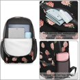 thumbnail image 4 of Pioneer Flower Floral Print Pattern 17" School Backpacks for Teens,Waterproof Oxford Fabric,S-Shape Padded Straps for School,Travel,Hiking,Camping, 4 of 5