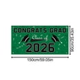 thumbnail image 3 of 2026 Graduation Party Backdrop - 59"Ã 35"Congrats Grad Banner in Green, Large Class of 2026 Decorations, Photography & Grad Party Supplies, 3 of 5