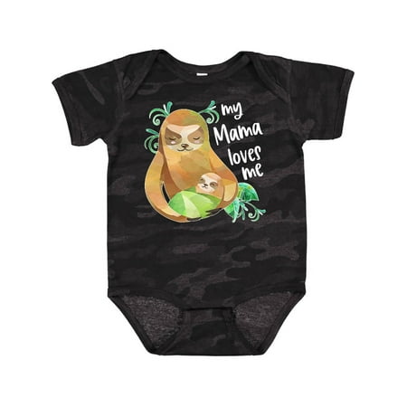 

Inktastic My Mama Loves Me Cute Sloth and Baby Gift Baby Boy or Baby Girl Bodysuit