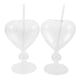 thumbnail image 1 of Copa de cóctel de 2 piezas copas de vinos únicas en forma de corazón de jugo de jugo, 1 of 7