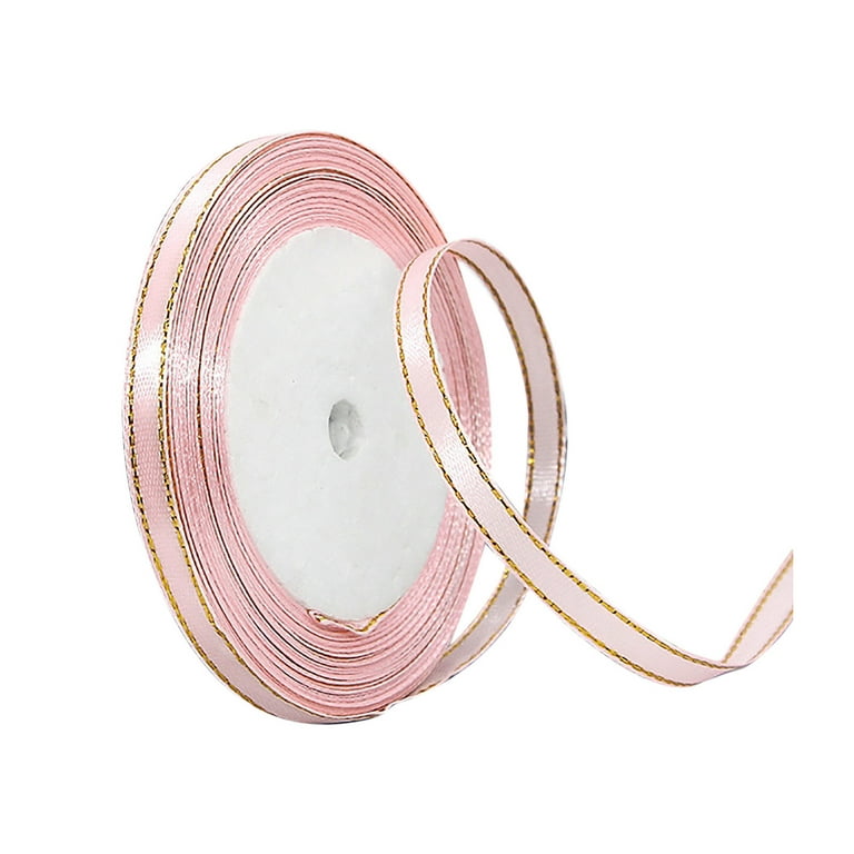 4 Rolls Pink Ribbon for Gift Wrapping, 1.5''×28 Yards Pink & Cream  Valentine's Day Chiffon Ribbon Fabric Silk Ribbon for Pink Bows Making,  Wedding 