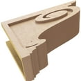 thumbnail image 6 of 6"W x 18"D x 12"H Classic Scroll Rough Cedar Woodgrain TimberThane Corbel, Primed Tan, 6 of 6