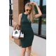 thumbnail image 4 of Vestido PRETTYGARDEN 2025 sin mangas, bodycon midi, verde oscuro XL, 4 of 5