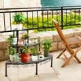 thumbnail image 4 of Gymax 3 Tier Corner Metal Flower Pot Pots Rack Plant Shelf Display Stair Step Ladder, 4 of 10
