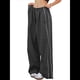 thumbnail image 1 of Pantalones de Paracaídas para Mujer, Pantalones Holgados de Pierna , Pantalones Deportivos con Cintura Elástica Y2K, Pantalones Deportivos, Ropa de Calle Gris Oscuro S, 1 of 10