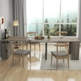 thumbnail image 5 of 24"-118" Extendable Dining Table with Storage for 2-12 People, Modern Space-Saving Extra Long Wood Folding Table with USB & AC Outlets, Multifunctional Conference Meeting Table, Oak, 5 of 9