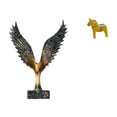 thumbnail image 1 of Estatua de de resina hecha a mano, figura de caballo Dalecarlian, decoración de arte abstracto, adorno de mesa, adecuado para regalar, decoración, 1 of 8