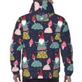 thumbnail image 7 of Wukai Gnome With Mushroom Print Men Hoodies Fleece Sweatshirts Long Sleeve Sweaters Pullover Fall Outfits Winter Clothes-Small, 7 of 7