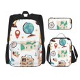 thumbnail image 1 of Easygdp Travel1 Mochila para Niños y Niñas con Set de Caja de Almuerzo y Estuche para Lápices 3 en 1, Mochila Escolar Estampada para Adolescentes, 1 of 7