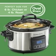 thumbnail image 5 of Hamilton Beach 6 Qt Programmable Slow Cooker with Temperature Probe, Stoneware Crock with Removable Pot, Stainless Steel, 5 of 7