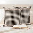 thumbnail image 3 of Country Star Plaid Outdoor Waterproof Pillow Covers, Black Retro American Farm Barn Berry Decorative Square Throw Pillowcase Sofa Cushion Sham for Patio/Couch/Chair, 24"x24" 2 Pack, 3 of 8