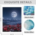 thumbnail image 3 of Diamond Art Kit for Adults, Moonlit Mountain Flower Scene Diamond Painting for Adults Beginners, DIY Diamond Art Painting Kits, 5D Diamond Painting Crafts for Home Decor 12x16 Frameless, 3 of 7