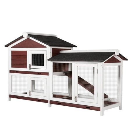 Ghp 6014x1786x379 Fir Wood Medium Chicken Coop Ark House Rabbit Hutch With Run
