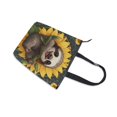 thumbnail image 4 of Zipper canvas bag large capacity large size practical handbag durable Canvas with leather material Smiling Happy Baby Sloth, 4 of 7