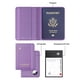 thumbnail image 2 of Funda para pasaporte Stouchi AirTag con bloqueo RFID, color morado, 2 of 7