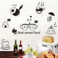 thumbnail image 2 of Bewildely Adhesivo de pared con diseño de comida feliz, Bar, comedor, nevera, calcomanía, huevo, café, Mural, arte DIY, TV, cocina, calcomanías, Decoración del hogar Bewildely HA075204-00, 2 of 6