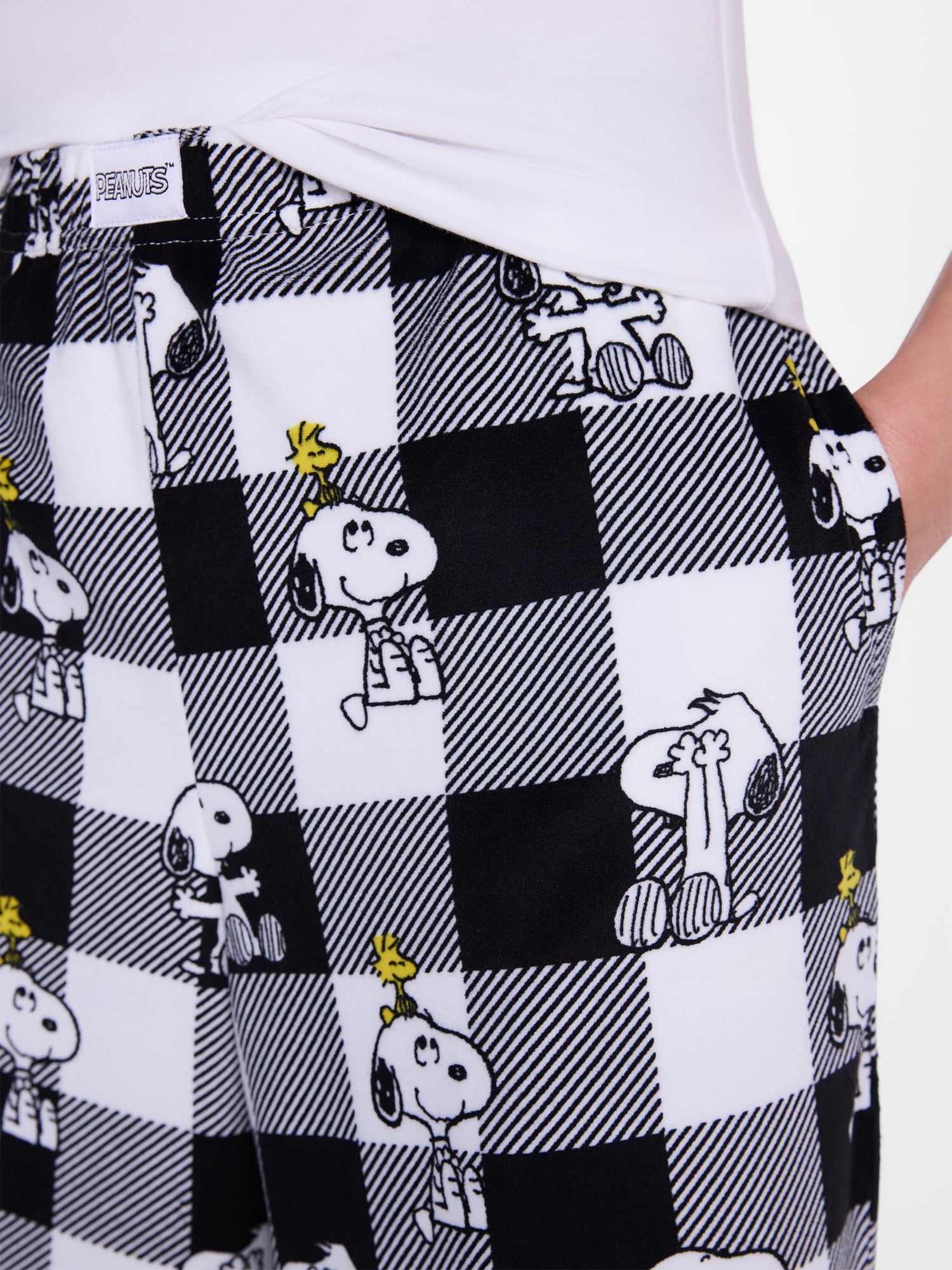 Peanuts Women’s Snoopy Wide Leg Velour Sleep Pants, Sizes XS-3X