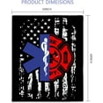 thumbnail image 6 of Firefighter EMT Throw Blankets Birthday Gift Idea for Men Dad Husband Son Friend 50"x60" - Practitioner Fireman Firewoman EMS Blanket For Fire Fighter FD Department First in Last Out Responder, 6 of 6