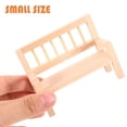thumbnail image 3 of KAKOWELY Mini Bench Mini Wood Bench Khaki Micro Landscape Decoration 1Pack, 3 of 6