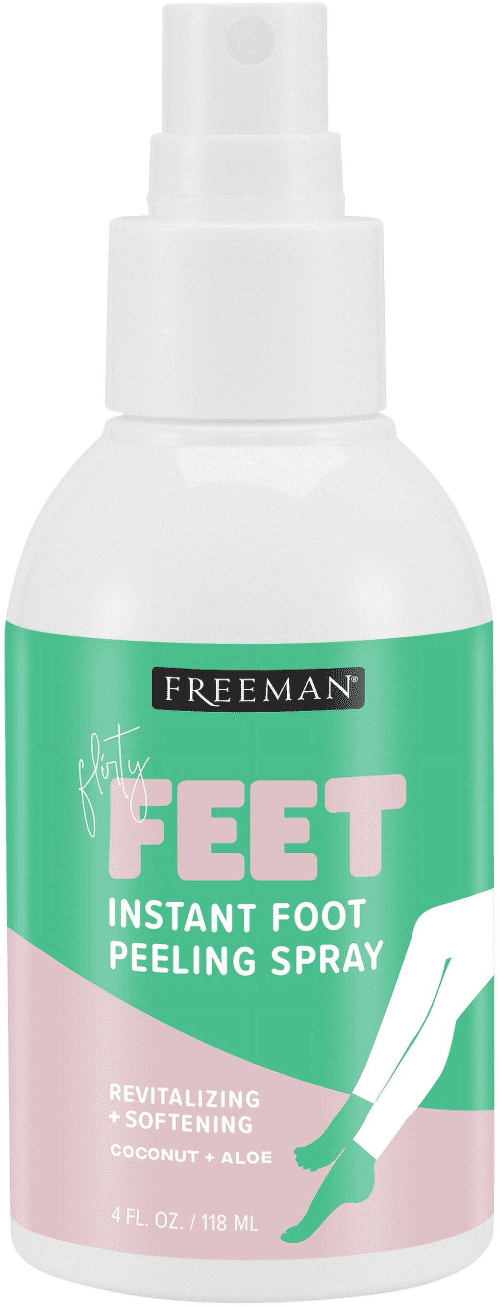 (12 pack) Freeman Flirty Feet Coconut & Aloe Softening Peeling Foot Spray, 4 fl.oz./ 118 ml