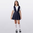 thumbnail image 2 of UAYOTSE Girls School Uniform Jumper Dress Solid Soft Sleeveless Crew Neck A-Line Pleated Dress,Sizes 7-8 Years, 2 of 9