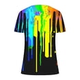 thumbnail image 5 of Busydd Womens Tops Summer V Neck Short Sleeve T-Shirts Tie Dye LGBT Pride Shirts Casual Loose Button Equality Blouses Fashion Funny Graphic Tee Tops Plus Size Tops for Women S-5XL, 5 of 5