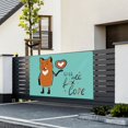 thumbnail image 2 of DouZhe A Heart Fox Sign Banner, Valentines Day Hanging Banners Backdrop Festive Party Decor for Indoor Outdoor, 47 x 71 Inches, 2 of 7
