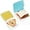 2 Pack / Blue+Yellow, variant on Sandwich Containers, Silicone Sandwich Storage with Snap-Off,Sandwich Box for Lunch,BPA Free,Leakproof, Reusable Plastic Sandwich Holder for Fruit,Salad,Snacks and Food Storage (Pink+Blue)