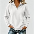 thumbnail image 3 of Otntypg Womens Half Zip Oversized Sweatshirts Lightweight Cozy Hoodless Top 2026 Trendy Long Sleeve Pullover Tops Y2k Fall Outfits with Pockets, 3 of 7