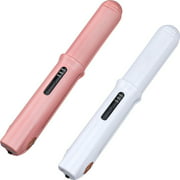 Travor Professional Titanium Portable Cordless Hair Straightener Mini USB Rechargeable(White)