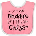 thumbnail image 3 of Inktastic Daddy's Little Girl with Hearts Flower and Butterfly Girls Baby Bib, 3 of 4