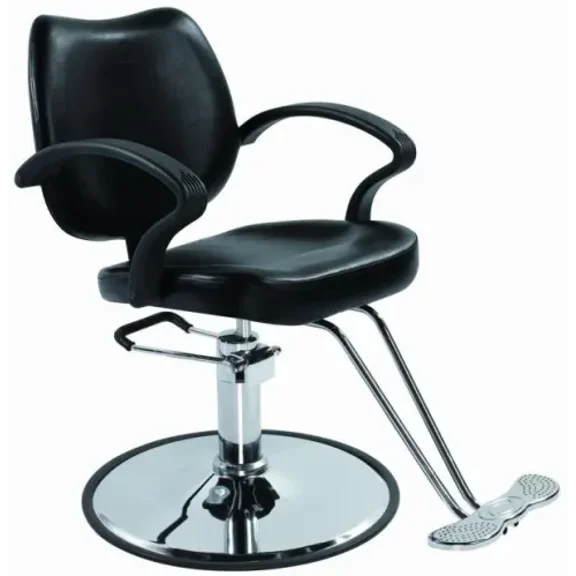 Hydraulic Barber Chair, Salon Chair for Hair Stylist Tattoo Chair Shampoo Salon Equipment for Hair Stylist Barbershop & Home, Adjustable Height, 360° Swivel, Black