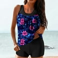 thumbnail image 2 of Meichang Womens Tankini Swimsuits High Waisted Conservative Bathing Suits 2 Piece Floral Print Swimwear Tops with Boyshorts Split Swimsuits, 2 of 7