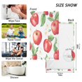 thumbnail image 6 of Yayeee 100% Cotton Hand Towels for Bathroom 16" x 28" Soft Absorbent Kitchen Towel, White Apple Pattern, 6 of 7